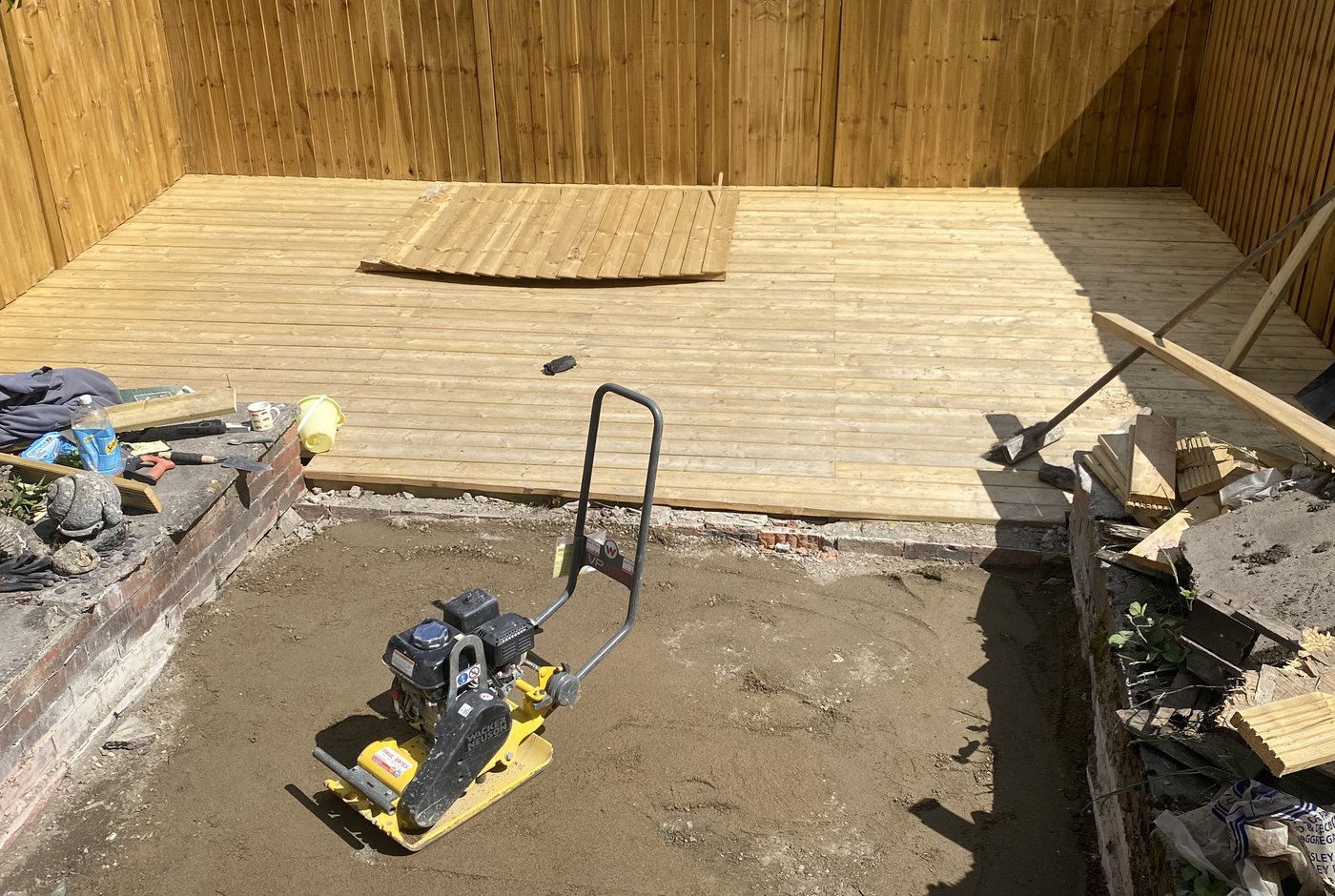 Raised deck and fencing Skipton