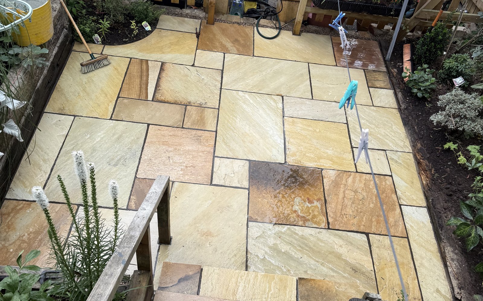 Indian sandstone patio Knaresborough